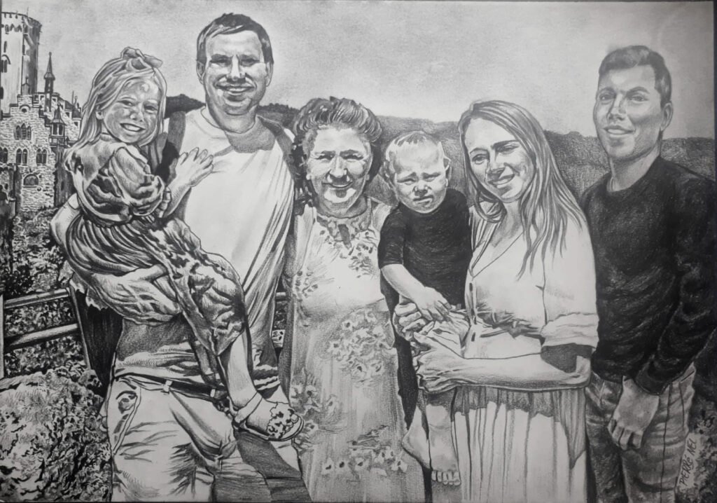 Family portrait for Graham by Pierre Nel