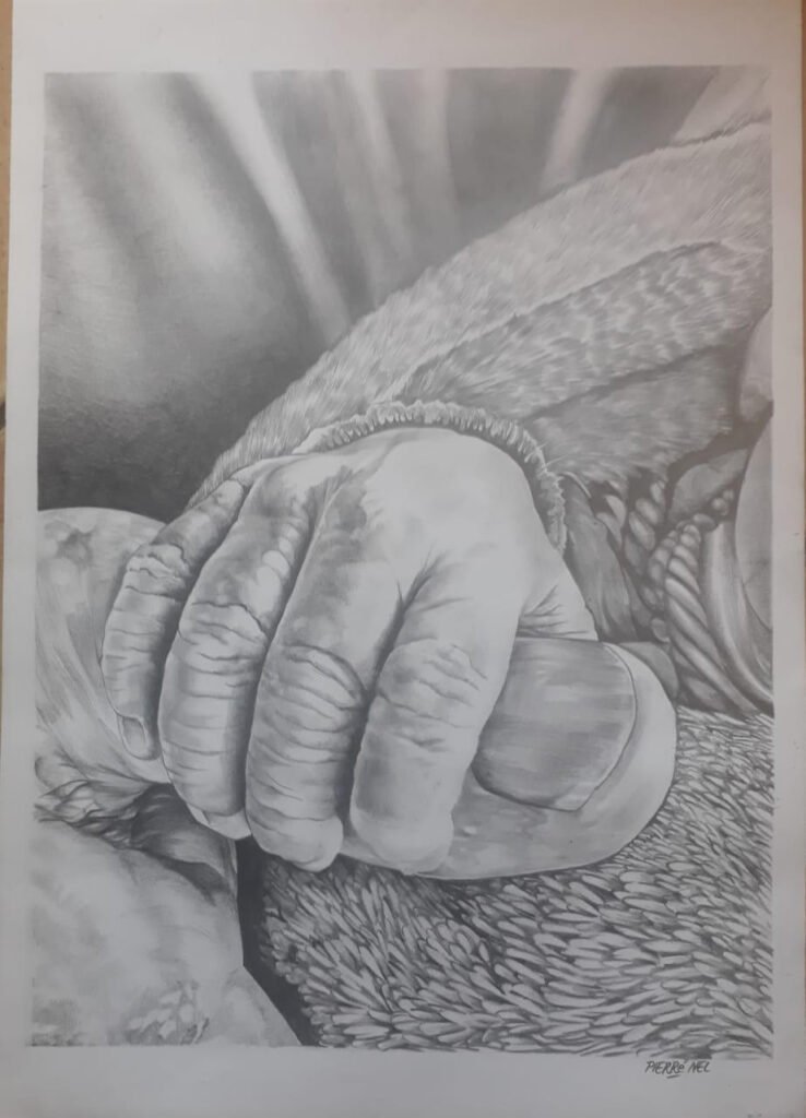 A baby’s hand by Pierre Nel