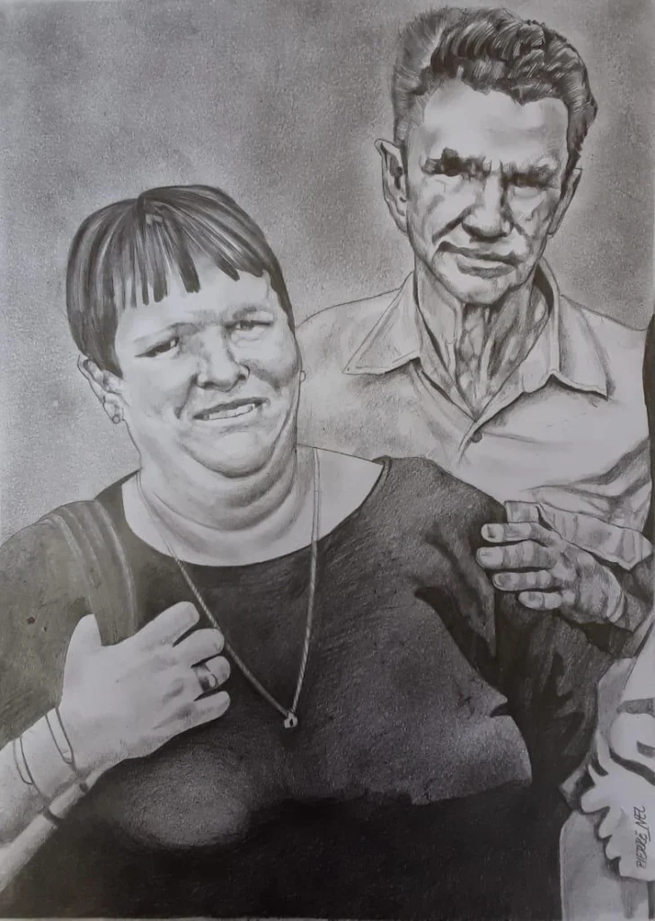A portrait for two — original artwork by Pierre Nel