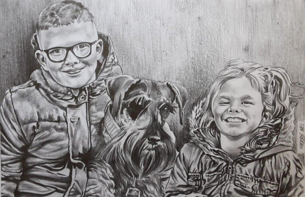Children and pet for Chané by Pierre Nel