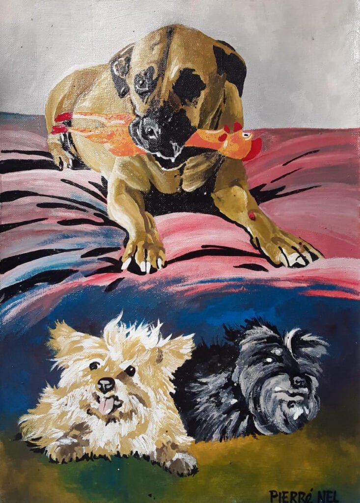 Micaela’s dogs by Pierre Nel