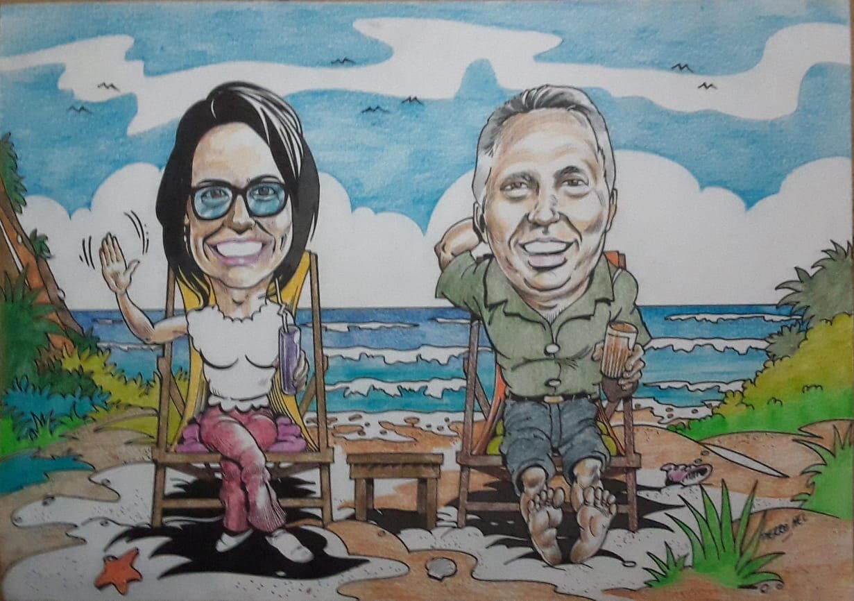 Chantelle’s caricature by Pierre Nel